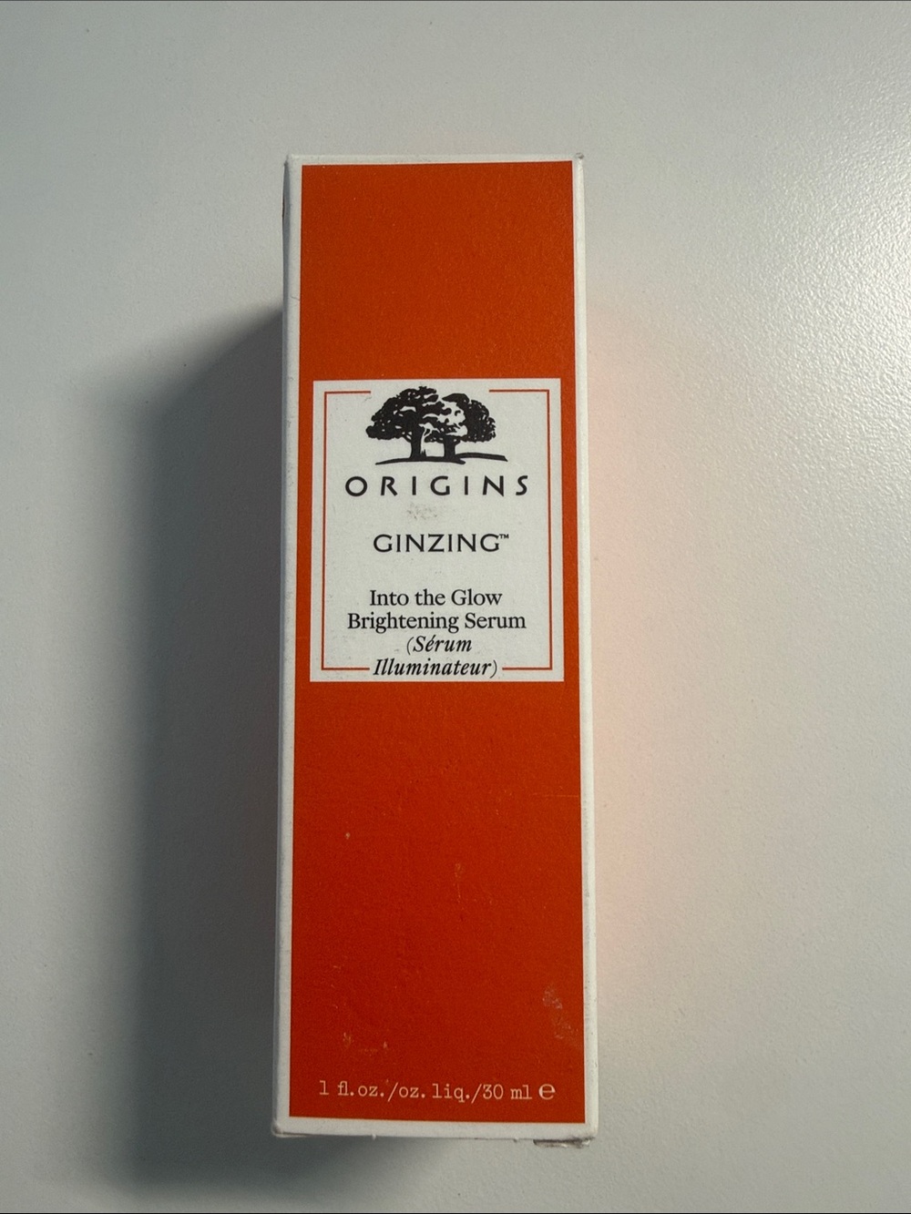Origins GinZing Brightening Serum - Orange and White Packaging